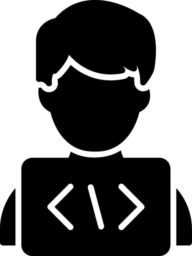 Programmer Glyph Icon vector