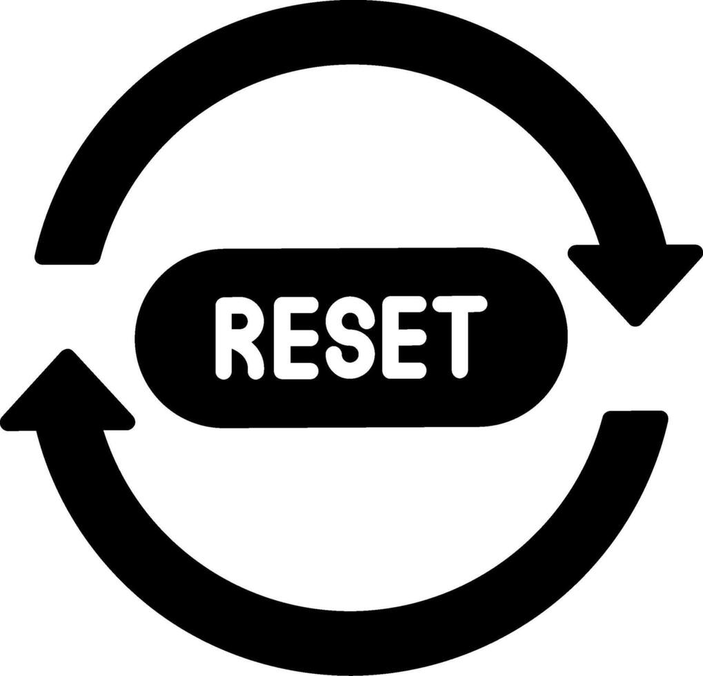 Reset Glyph Icon vector