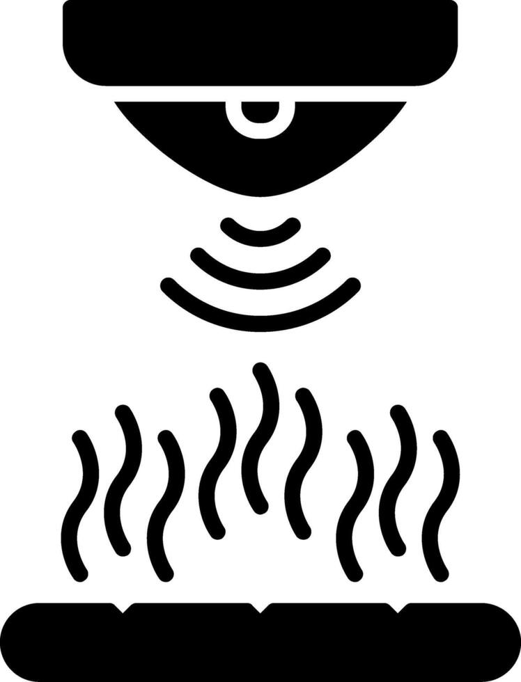 Smoke Detector Glyph Icon vector