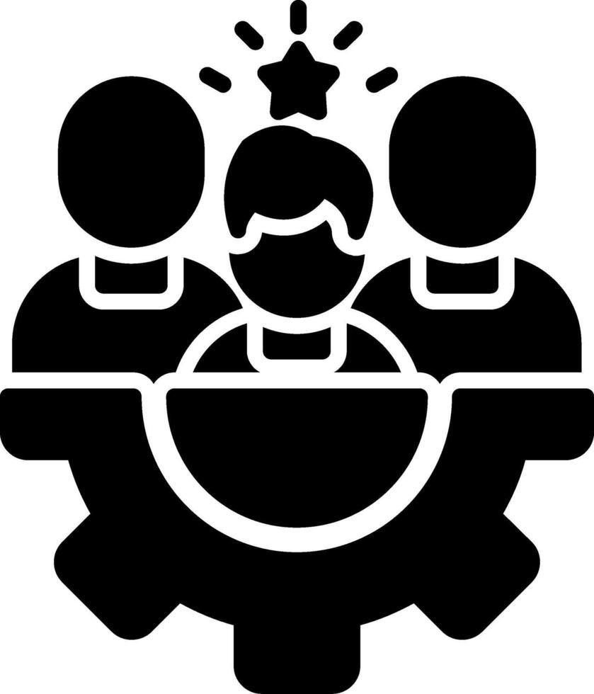 Teamwork Glyph Icon vector