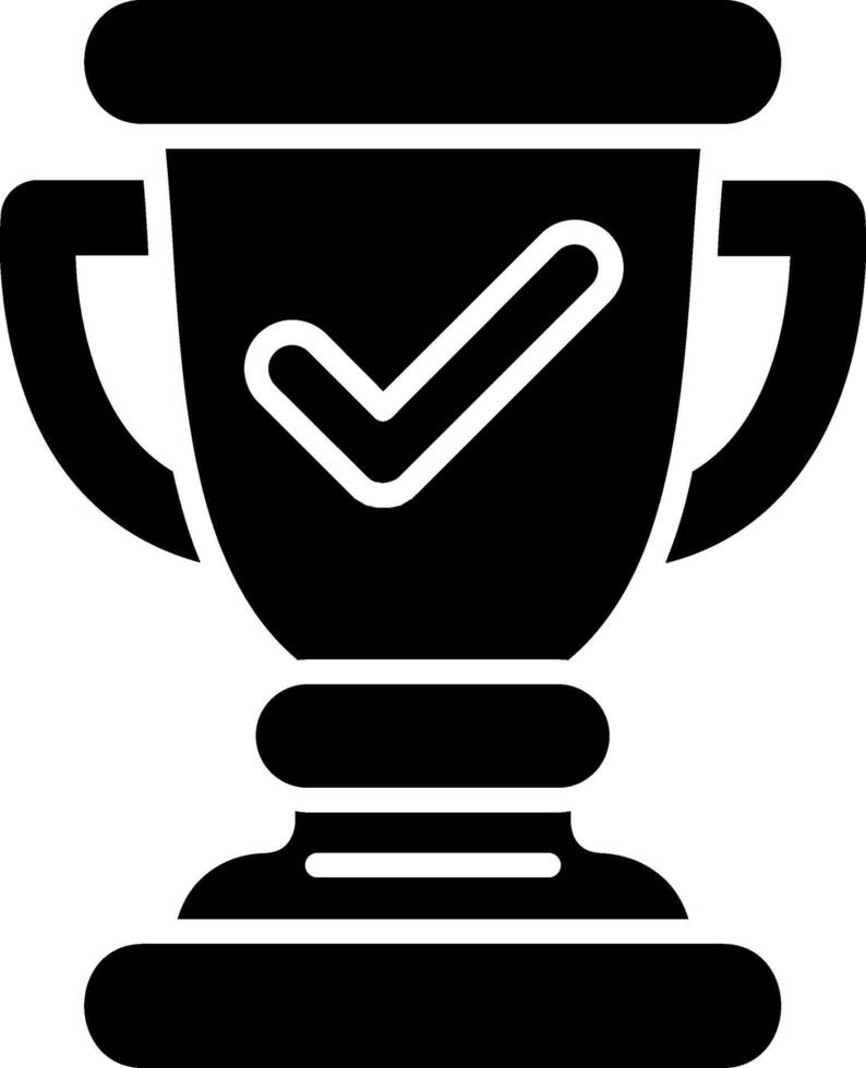 Trophy Cup Glyph Icon vector