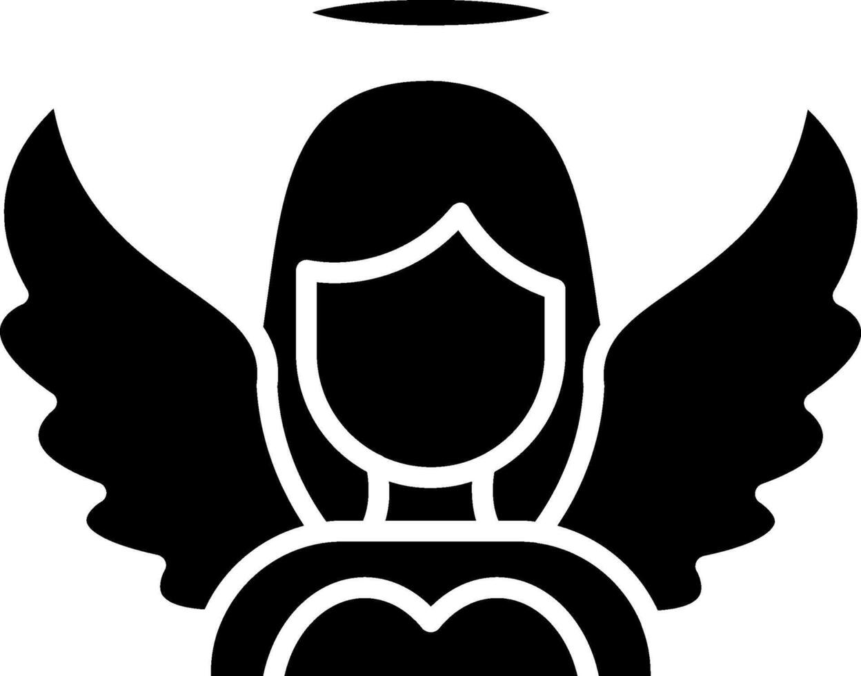 Angel Glyph Icon vector
