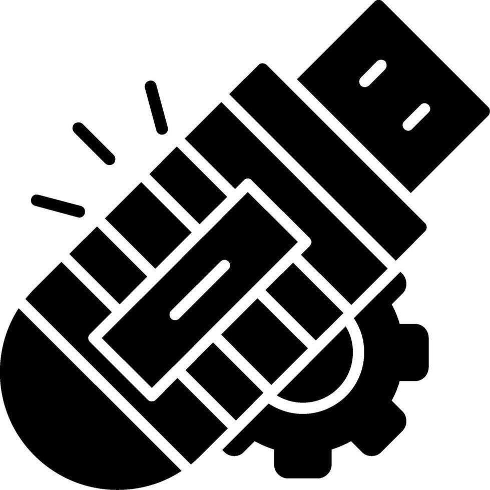 USB Glyph Icon vector