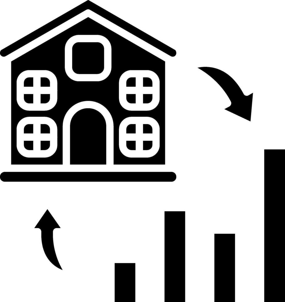 Analytics Glyph Icon vector