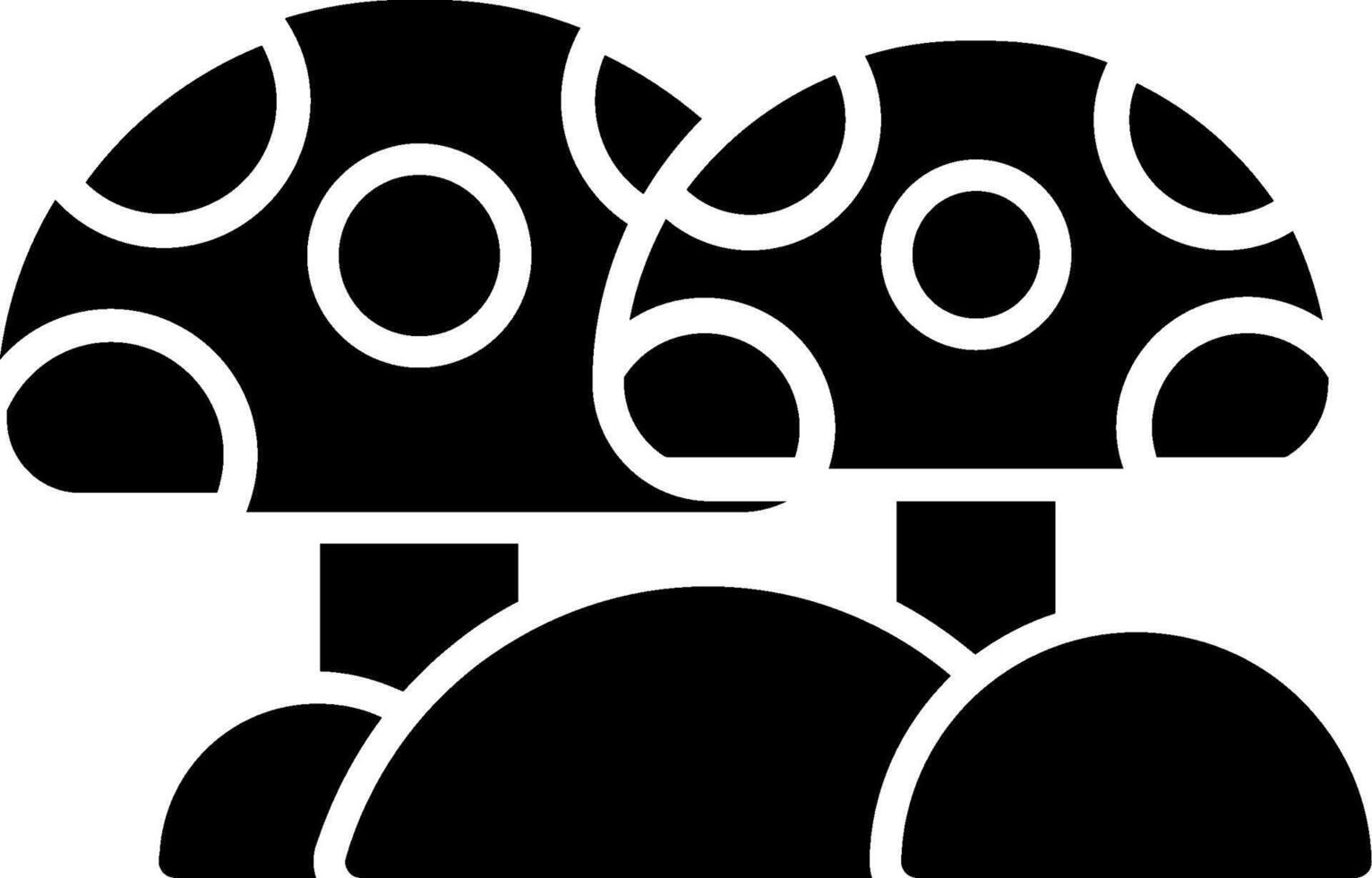 Mushroom Glyph Icon vector