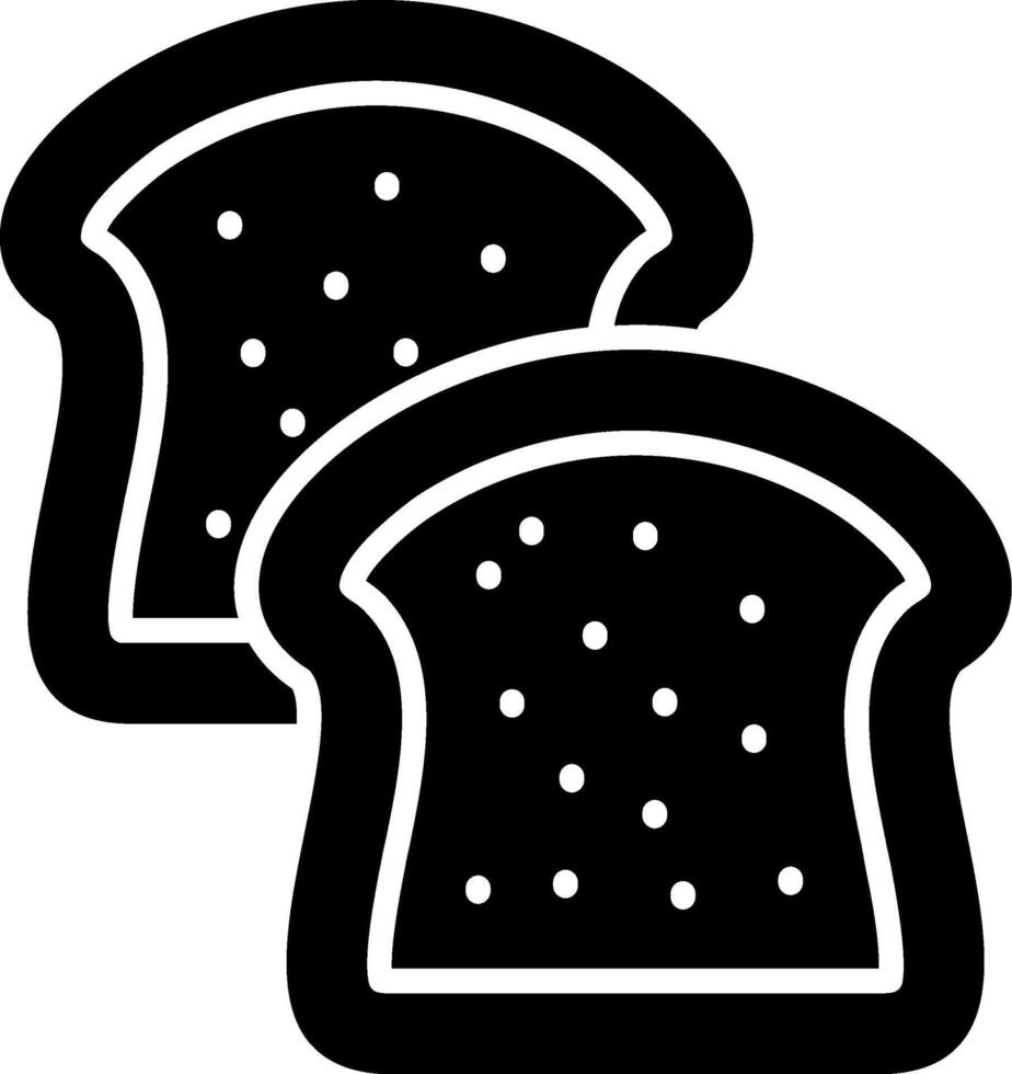Toast Glyph Icon vector