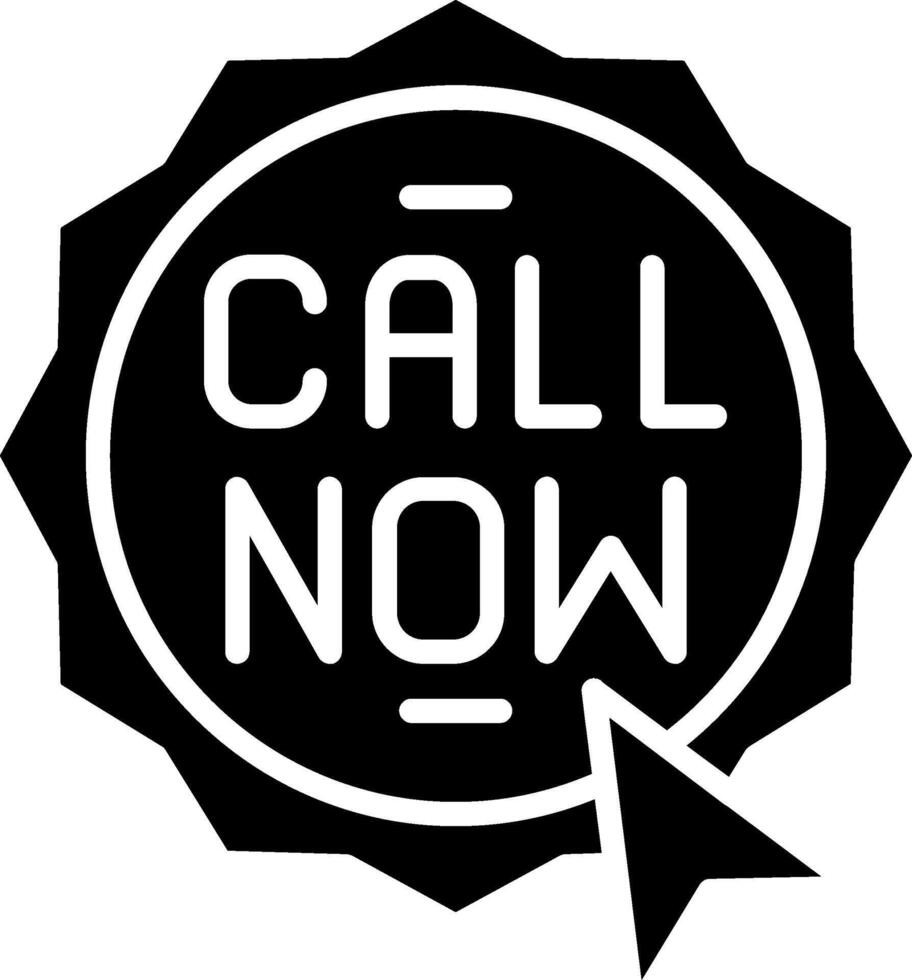 Call Glyph Icon vector