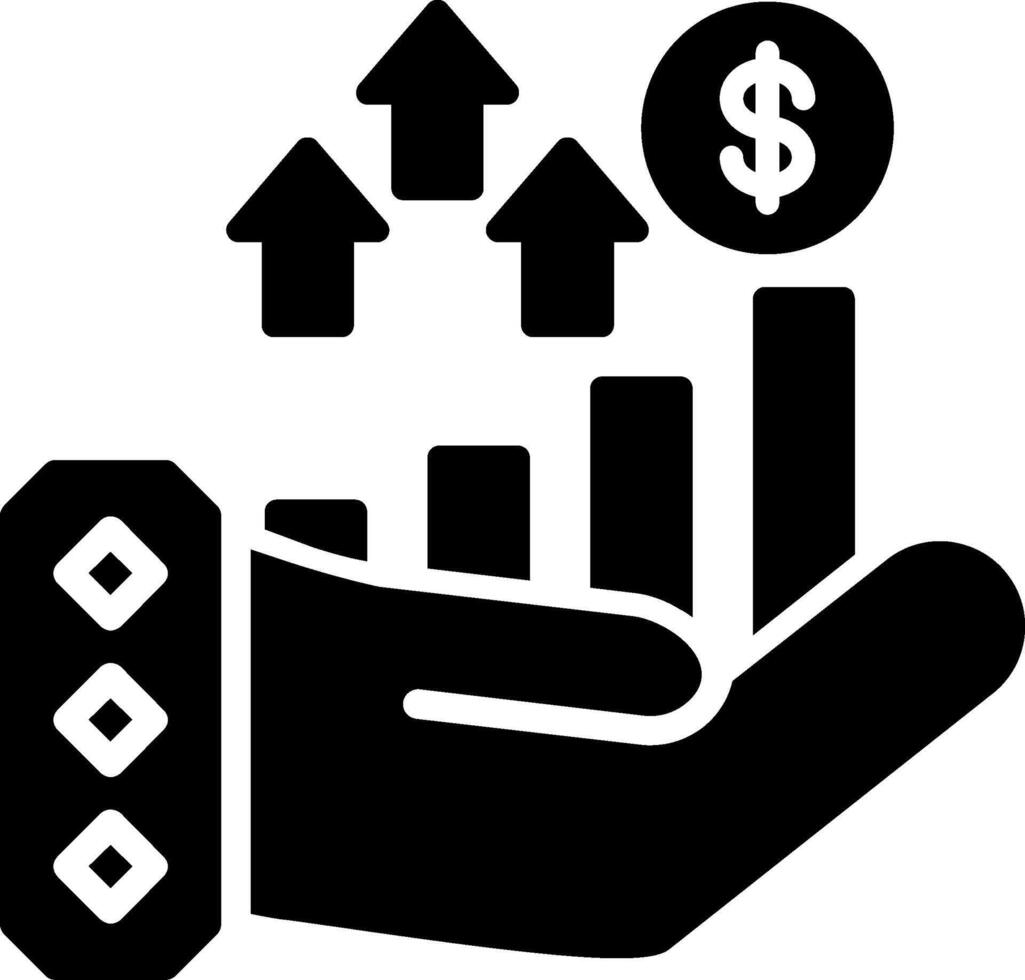 Improvement Glyph Icon vector
