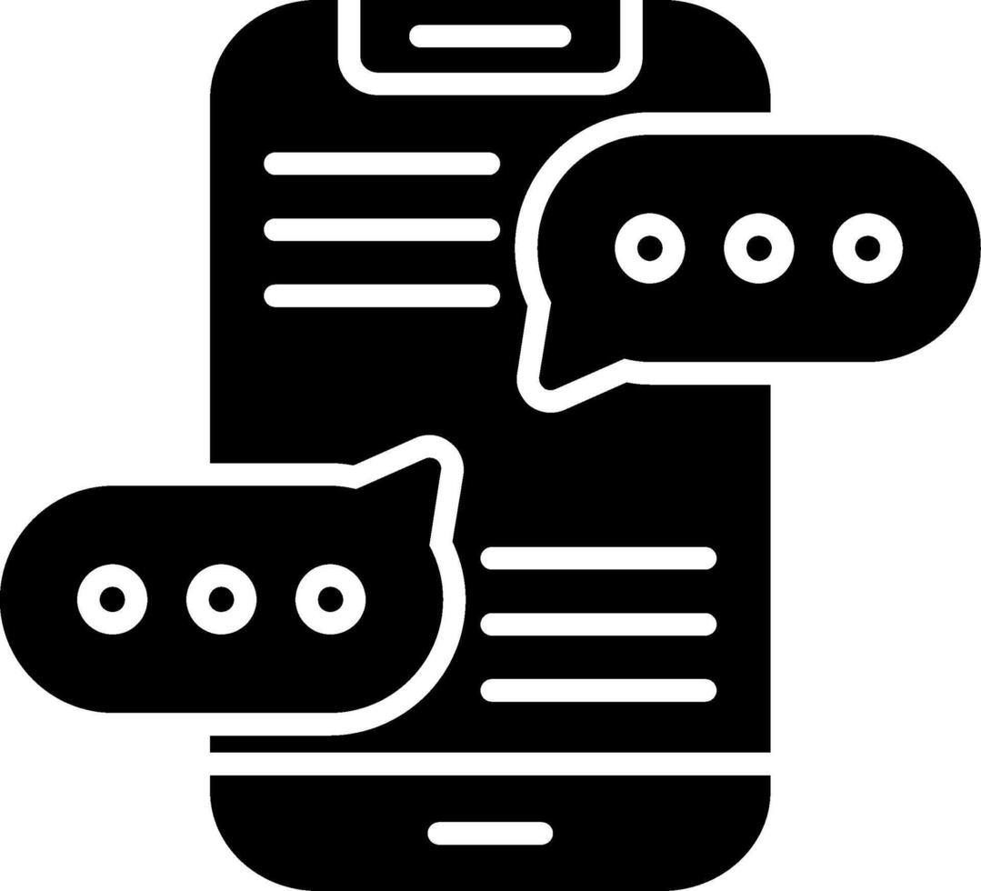 Chat Glyph Icon vector