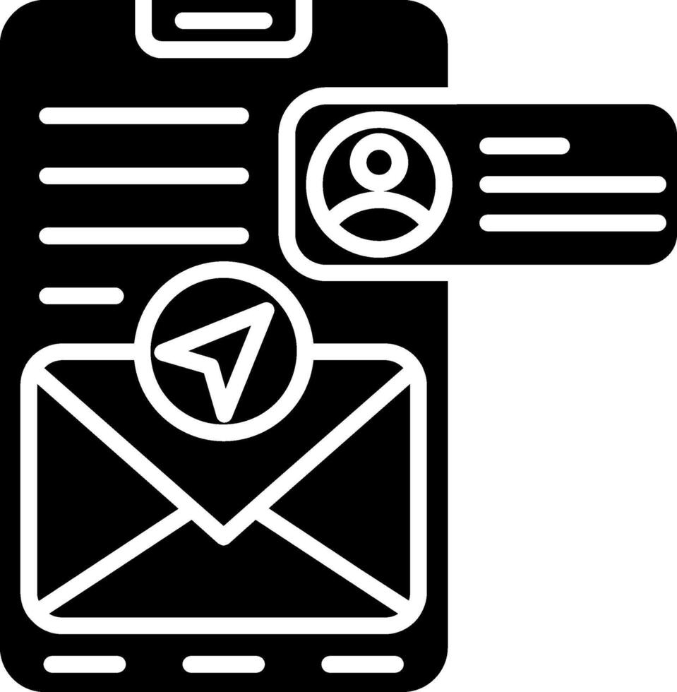 Dm Glyph Icon vector
