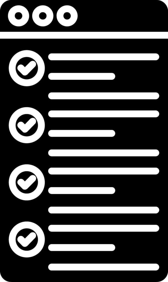 Bullet List Glyph Icon vector