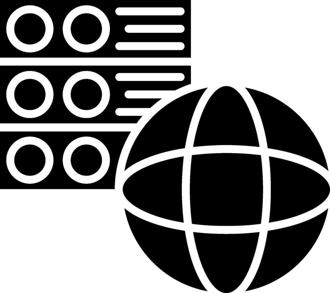Hosting Server Glyph Icon vector