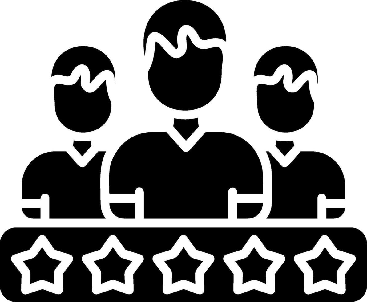 Customer Testimonial Glyph Icon vector