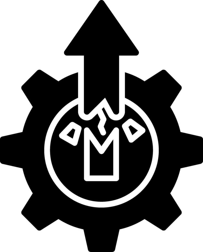 Digital Disruption Glyph Icon vector