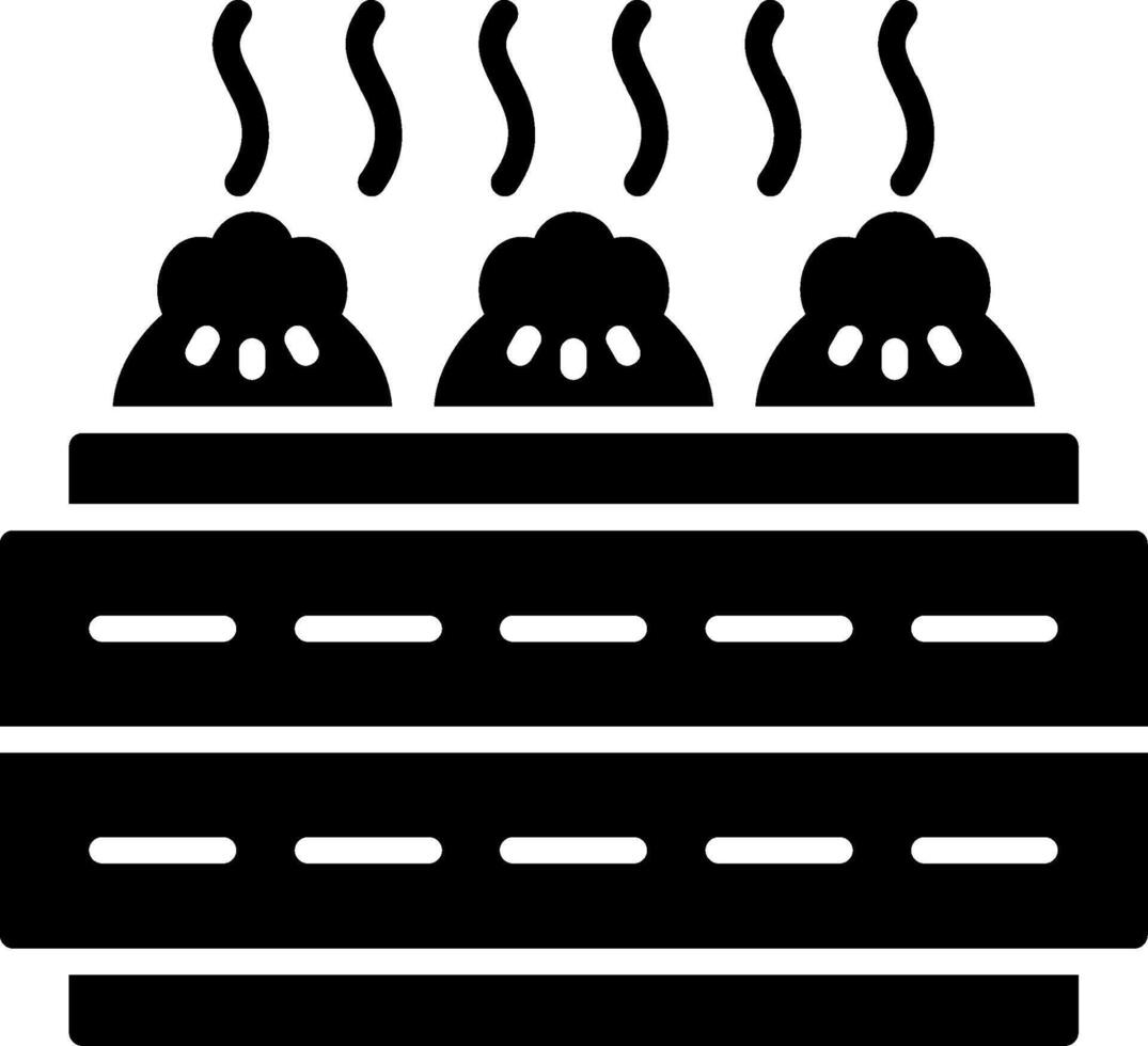 Dim Sum Glyph Icon vector