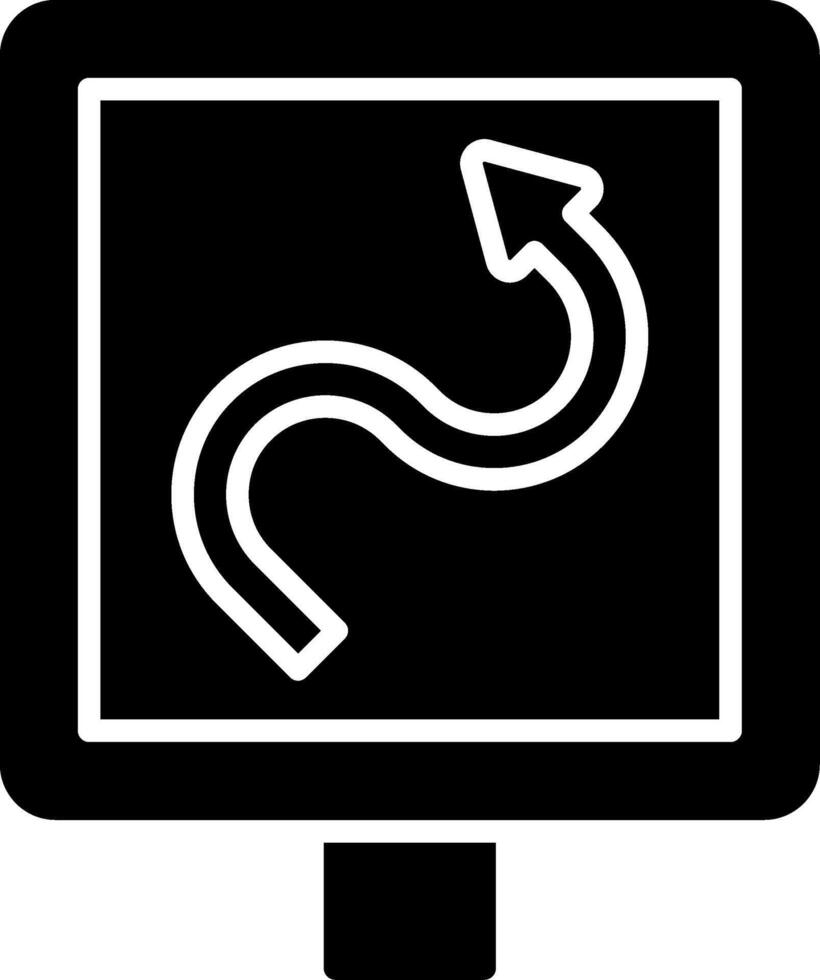 Curves Glyph Icon vector