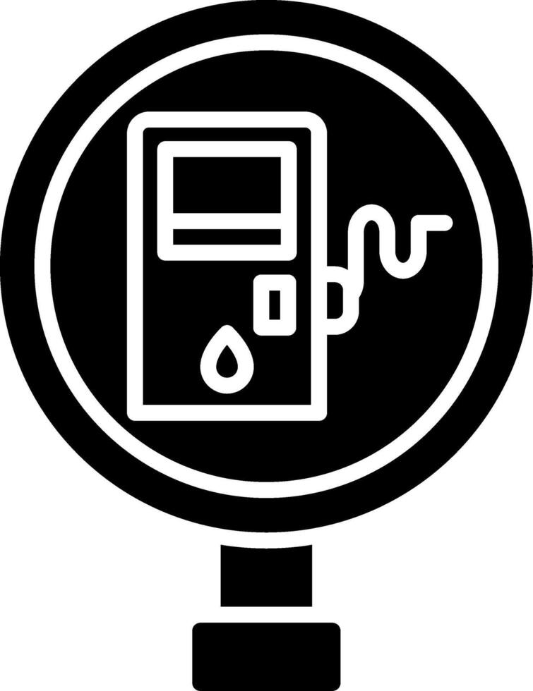 Gas Station Glyph Icon vector