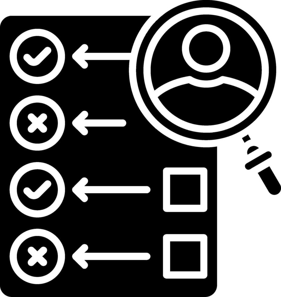 Criteria Glyph Icon vector