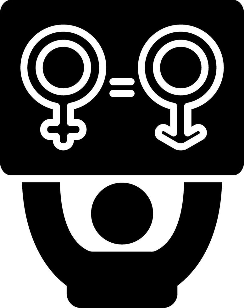 Gender Equality Glyph Icon vector