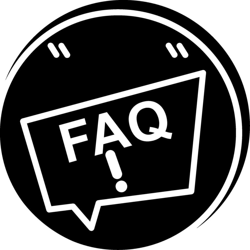 Faq Glyph Icon vector