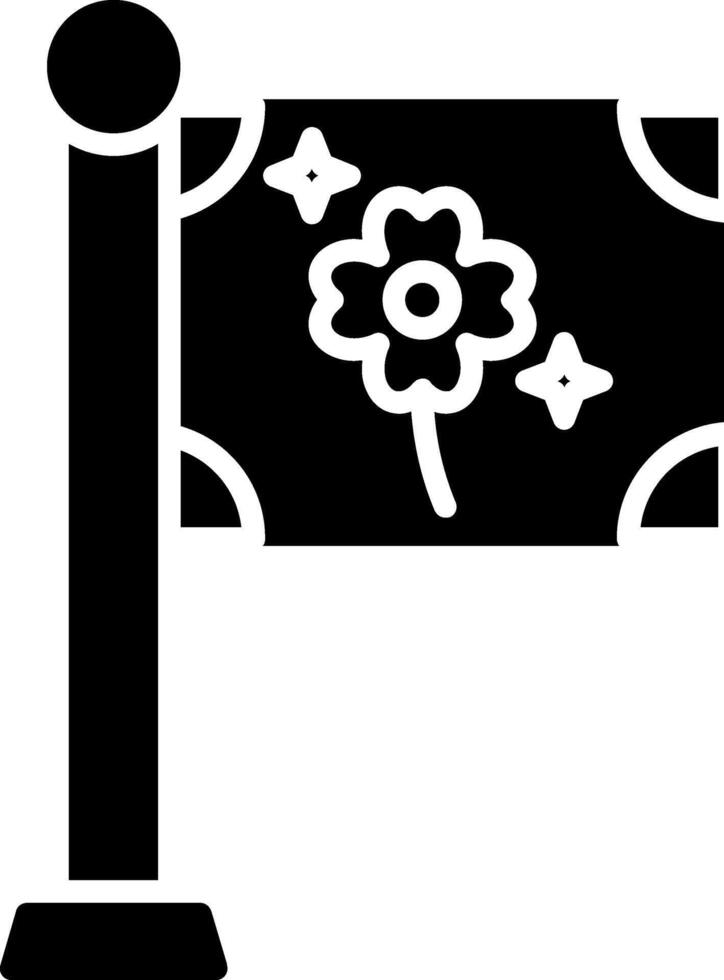 Flag Glyph Icon vector