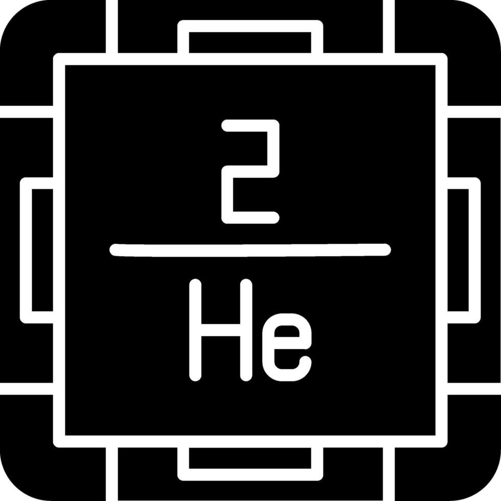 Helium Glyph Icon vector