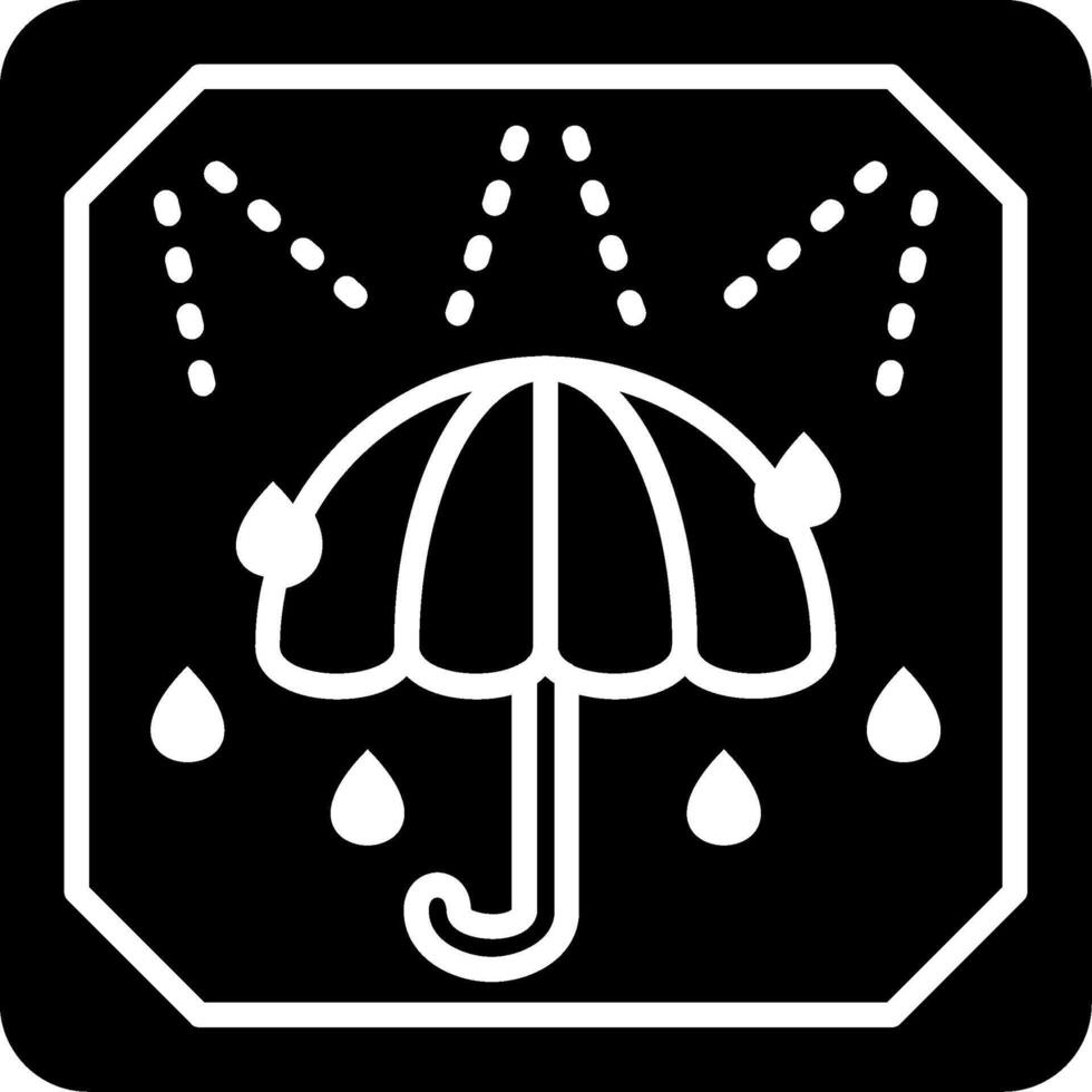 Keep Dry Glyph Icon vector