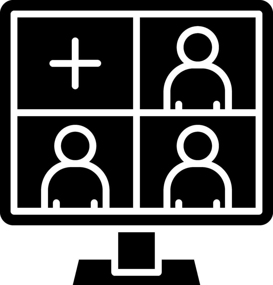Meeting Glyph Icon vector