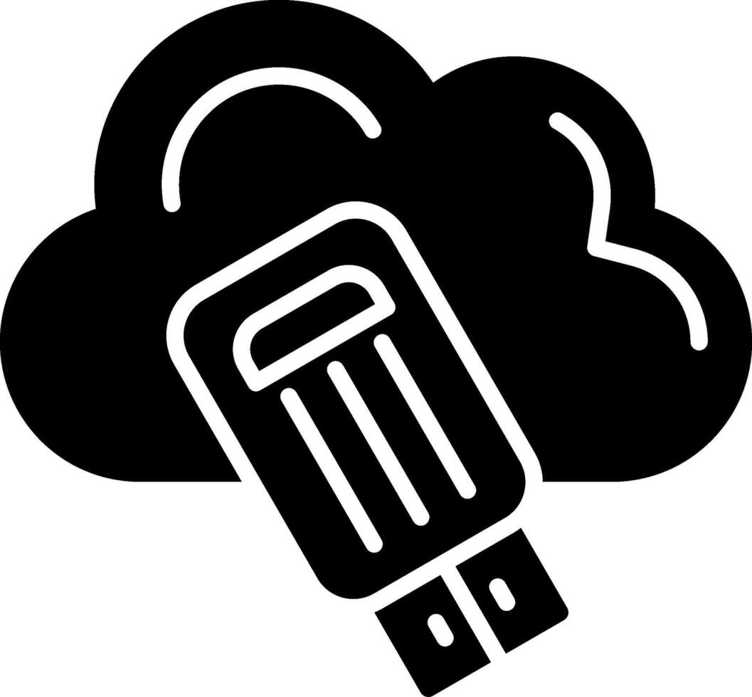 Data Glyph Icon vector