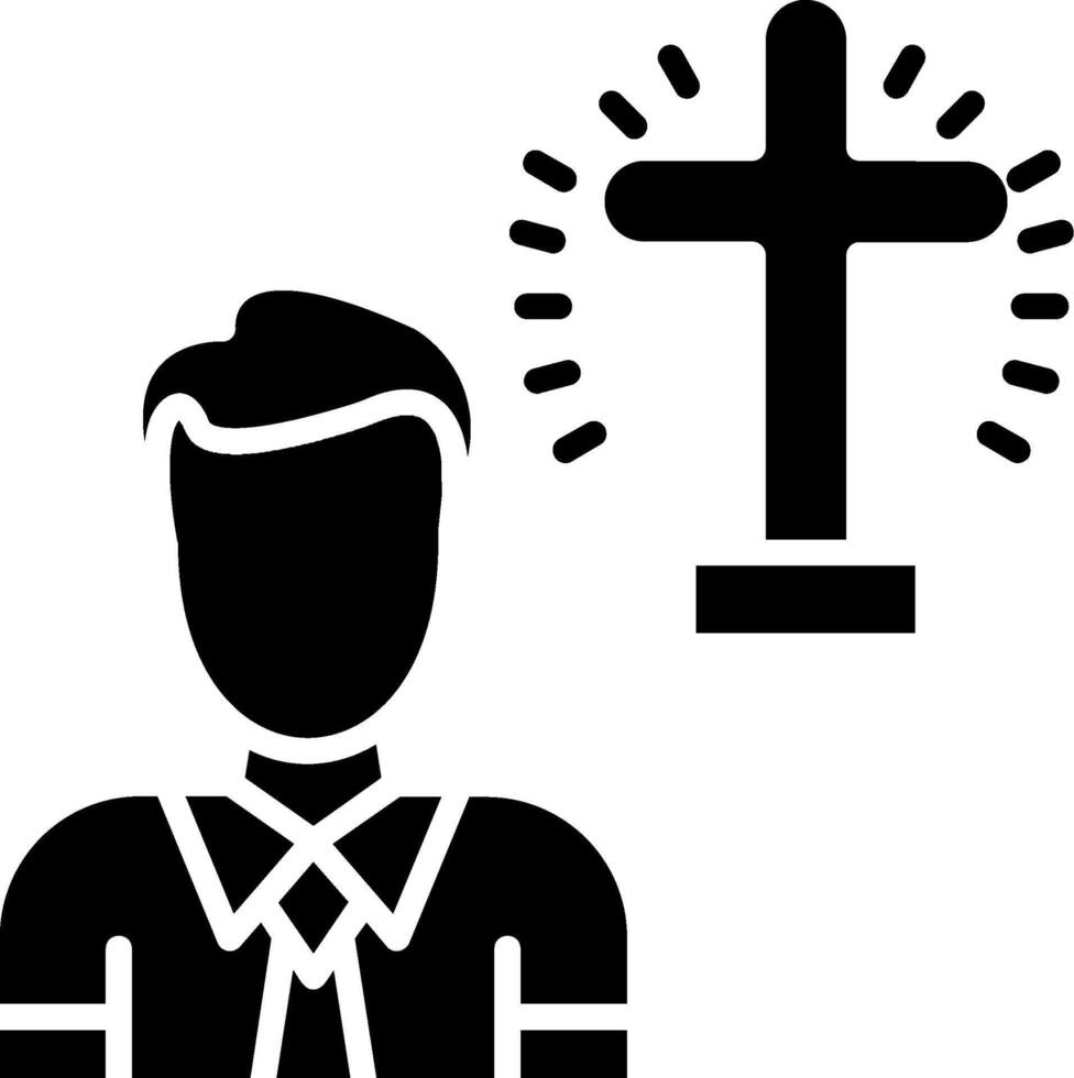 Nun Glyph Icon vector
