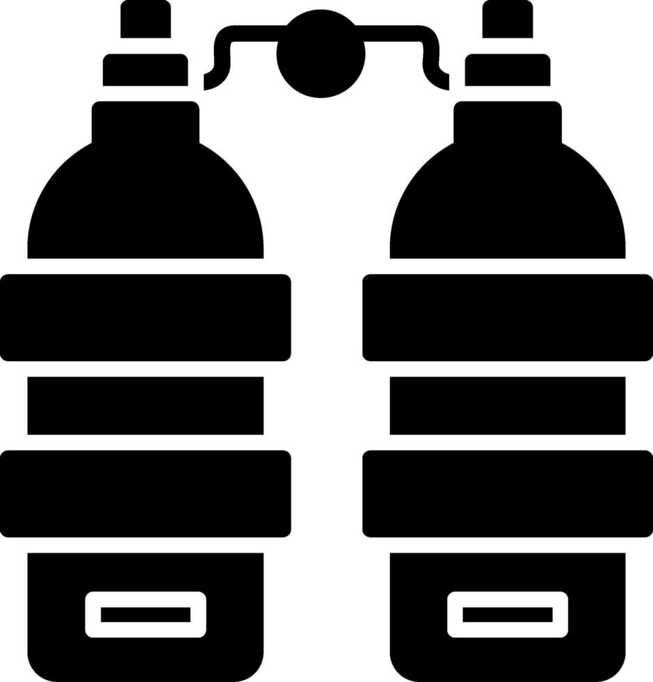 Oxygen Tank Glyph Icon vector