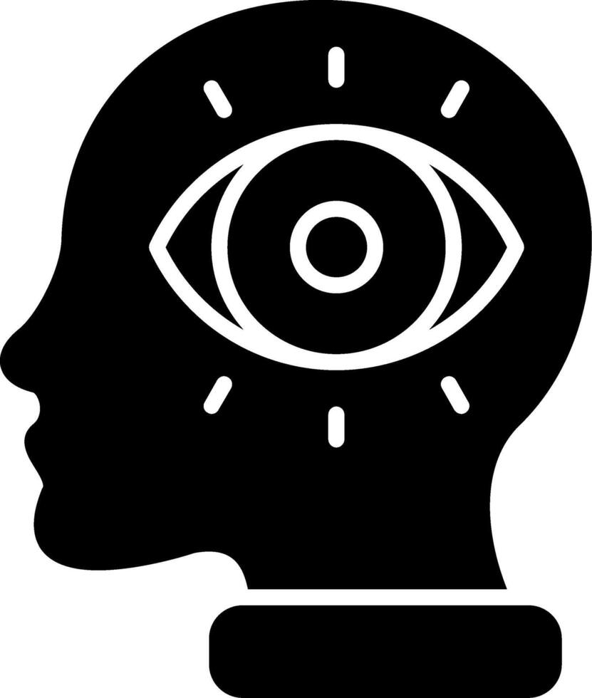 Paranoid Glyph Icon vector