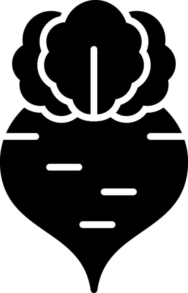 Radish Glyph Icon vector