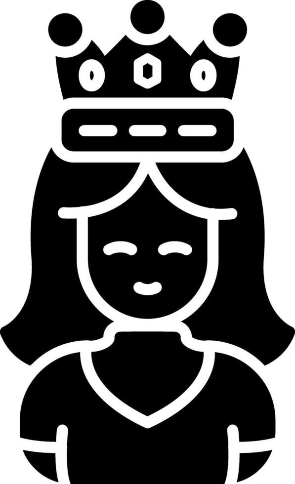 Queen Glyph Icon vector