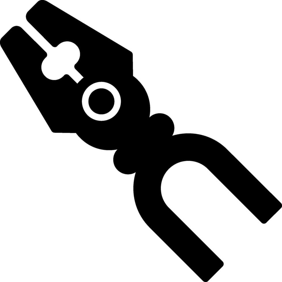 Pliers Glyph Icon vector