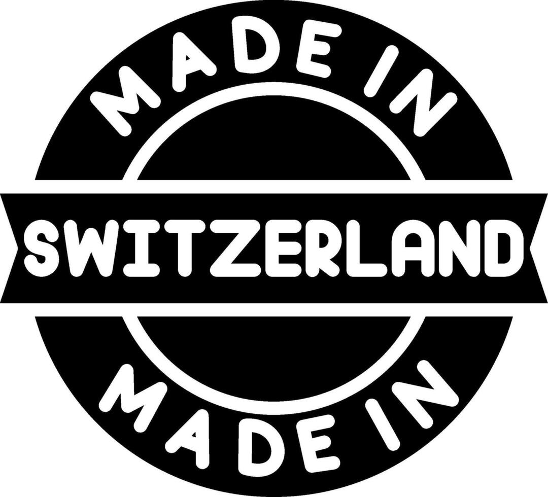 Made In Switzerland Glyph Icon vector