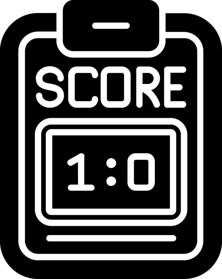 Scoreboard Glyph Icon vector