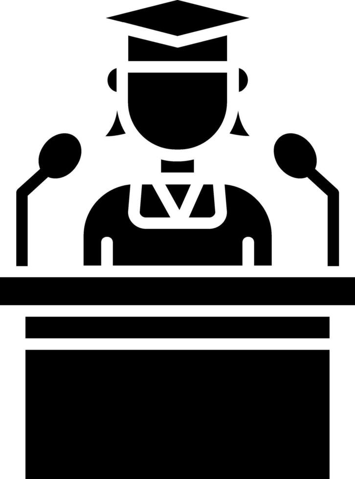 Speech Glyph Icon vector