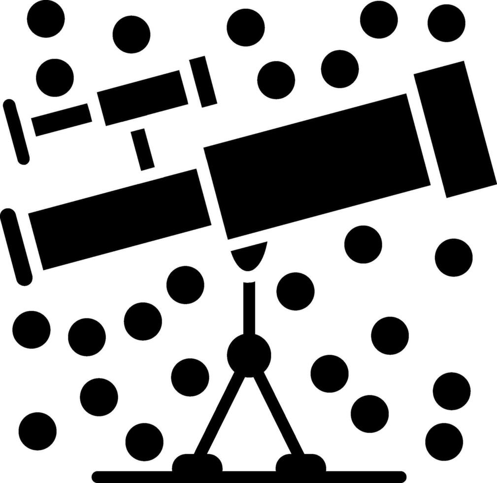 Telescope Glyph Icon vector
