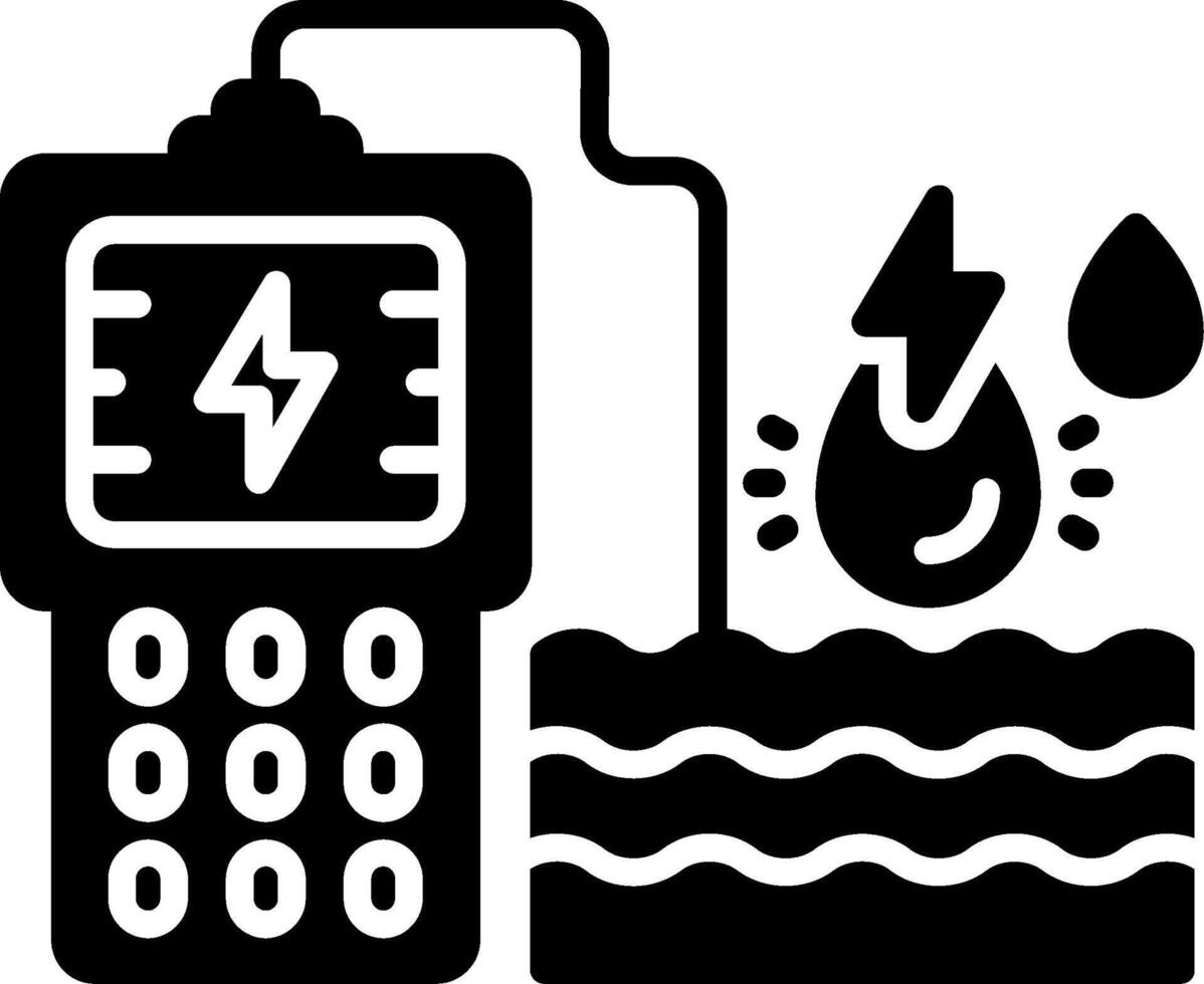 Water Quality Glyph Icon vector