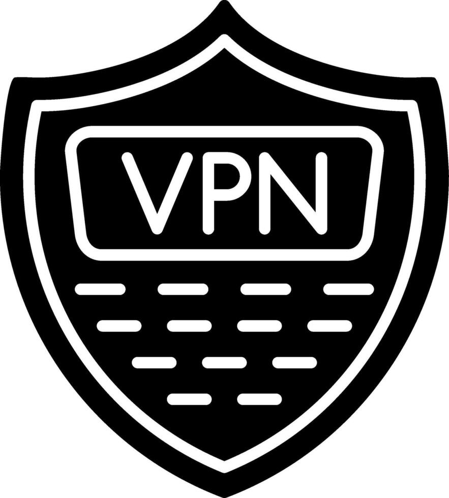 Vpn Glyph Icon vector