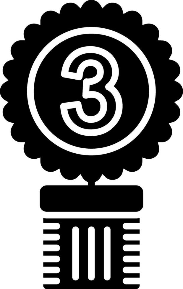 3rd Prize Glyph Icon vector
