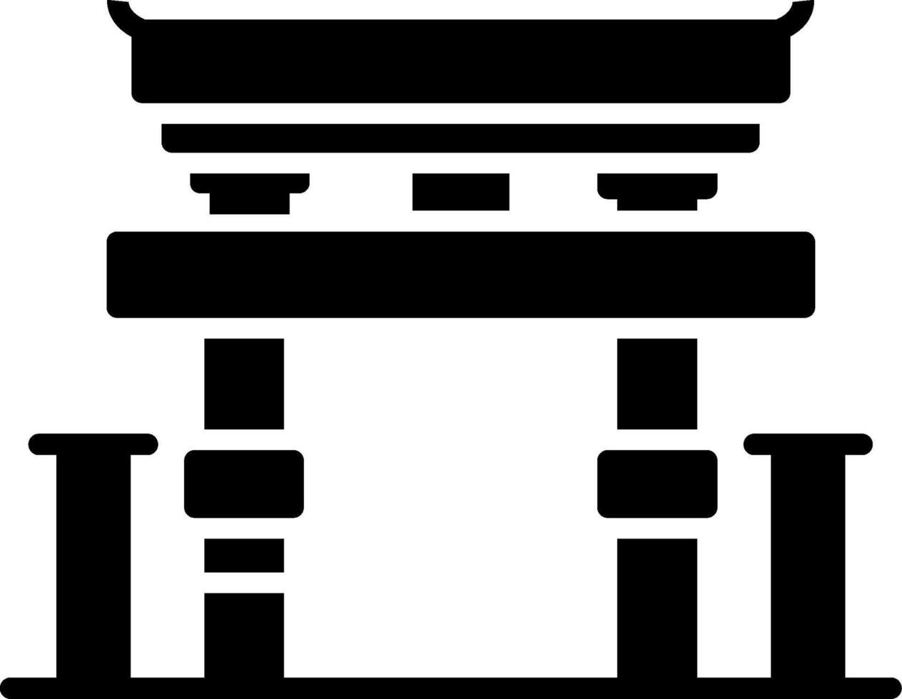 Torii Gate Glyph Icon vector