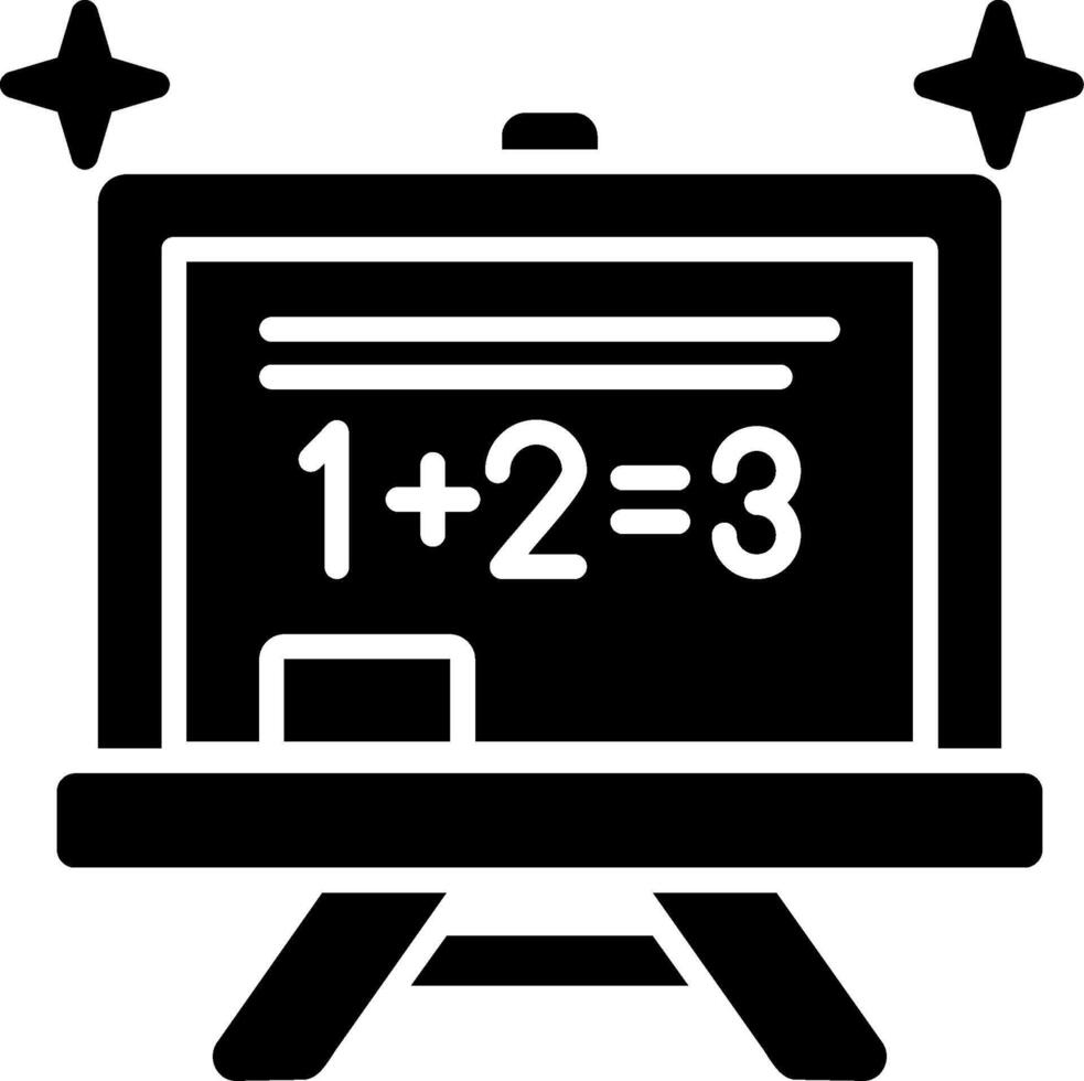 Chalkboard Glyph Icon vector