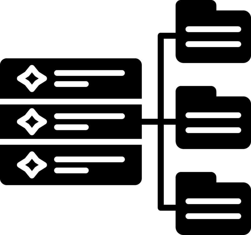 Database Glyph Icon vector