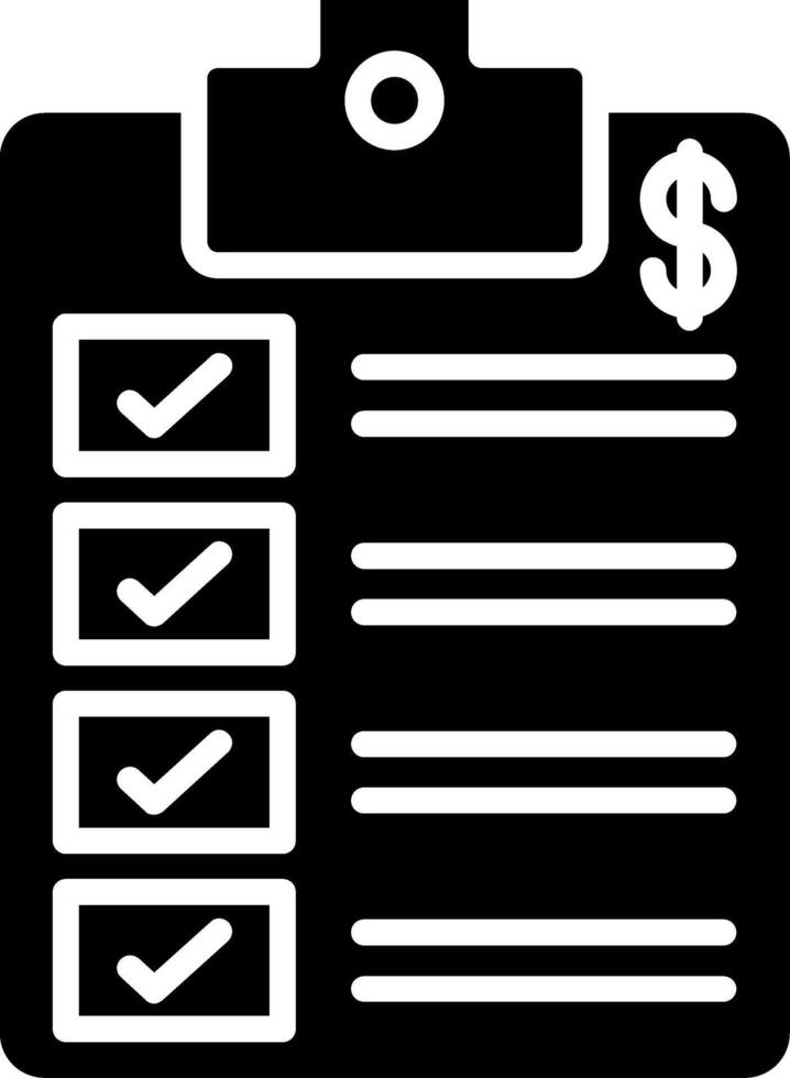 Description Glyph Icon vector