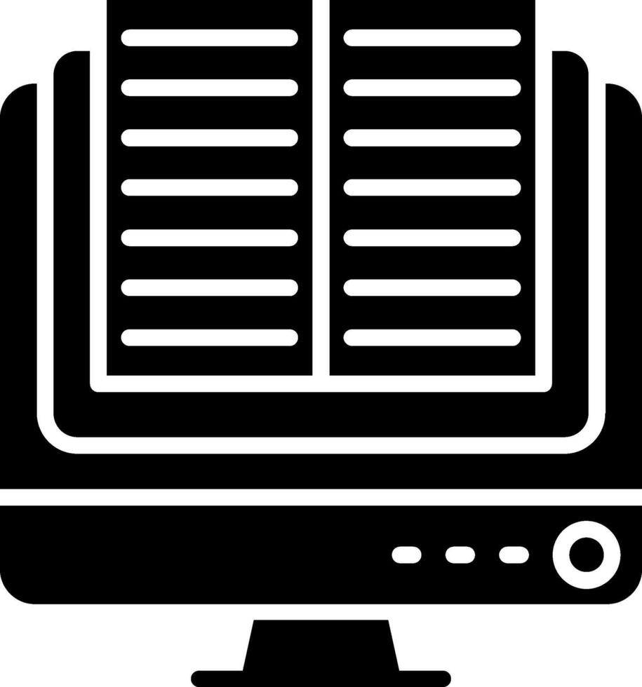 Ebook Glyph Icon vector