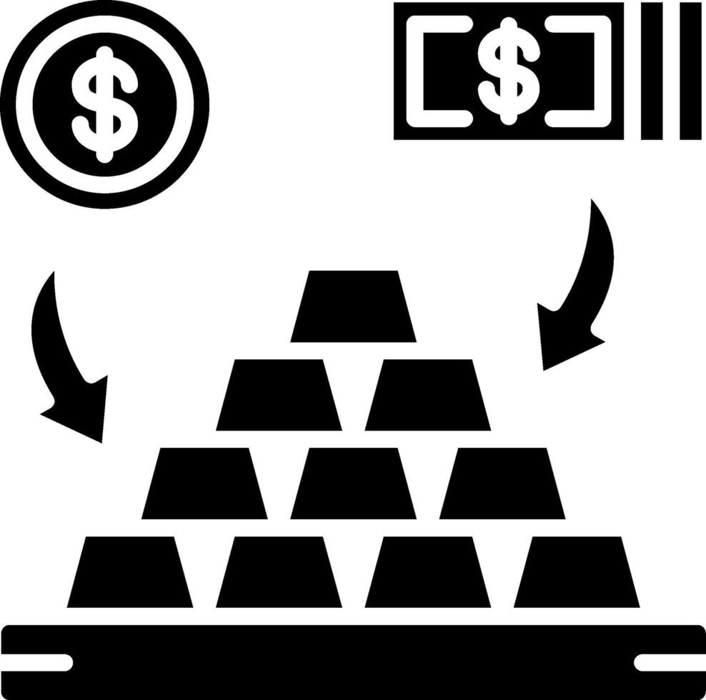 Exchange Glyph Icon vector
