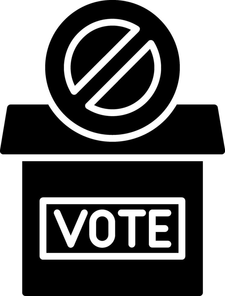 Forbidden Sign Glyph Icon vector