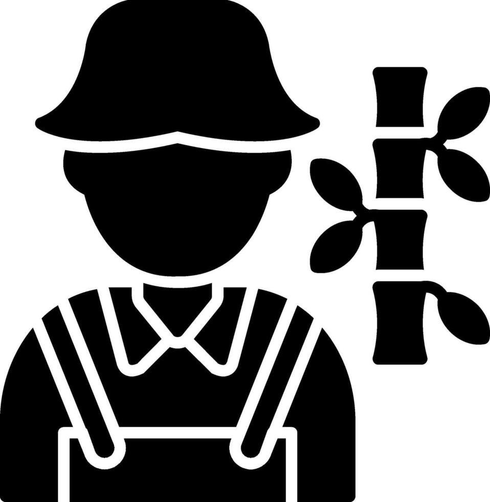 Gardener Glyph Icon vector